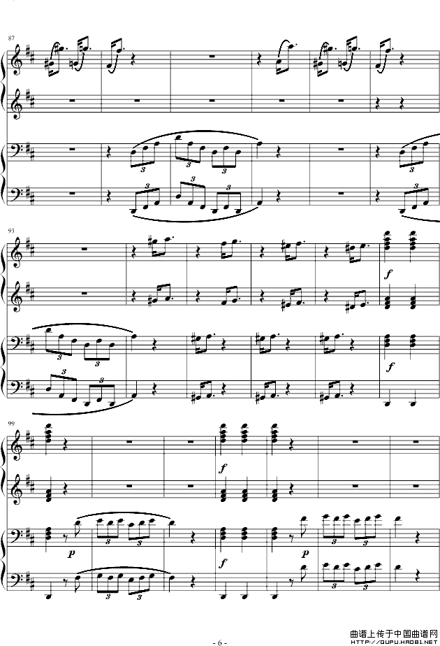 D大调四手联弹钢琴奏鸣曲第三乐章