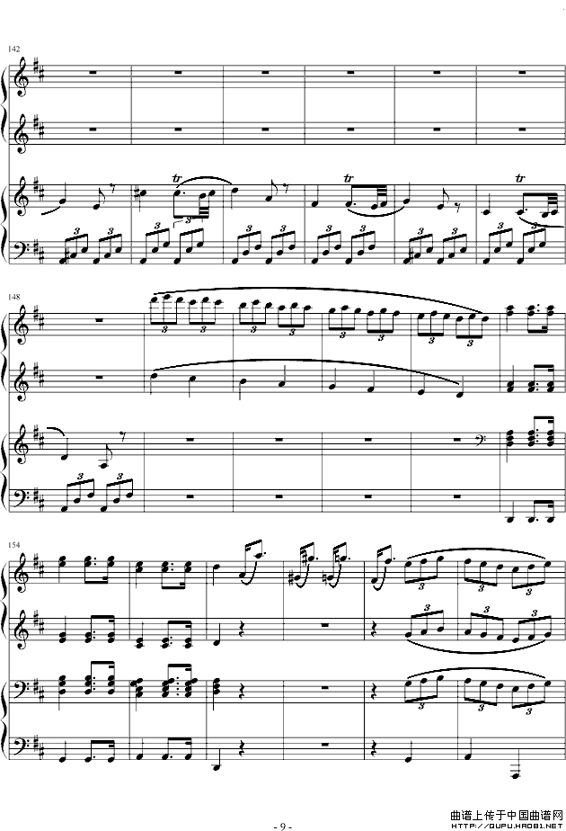 D大调四手联弹钢琴奏鸣曲第三乐章