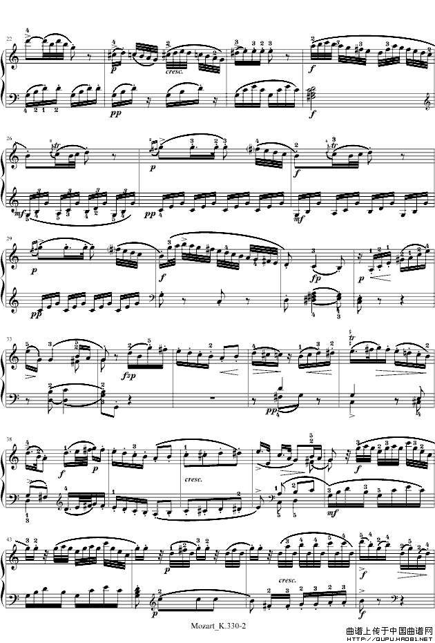 莫扎特C大调第十钢琴奏鸣曲