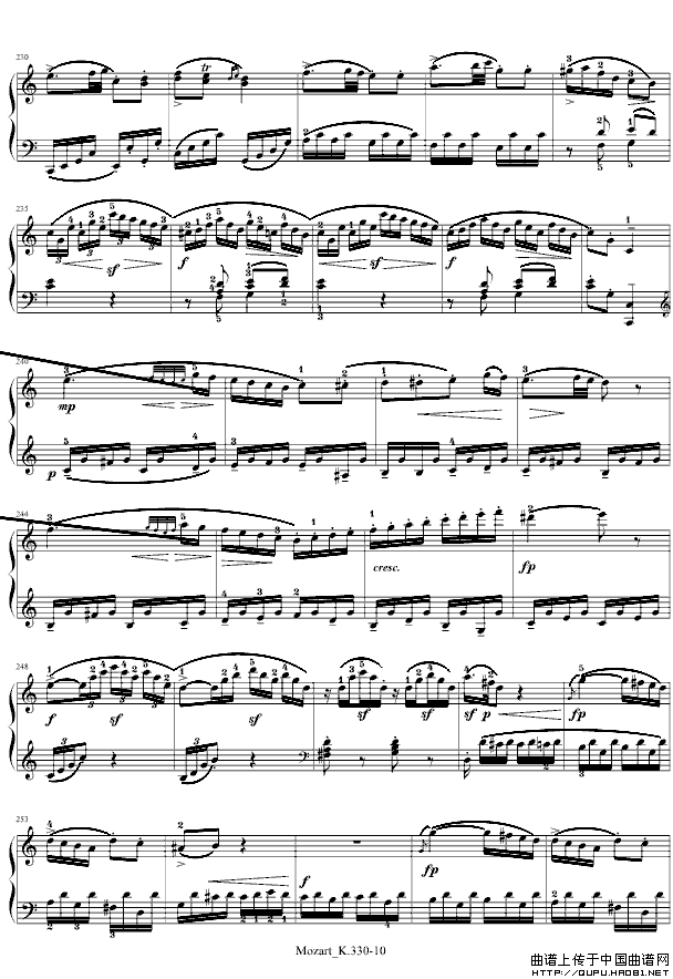 莫扎特C大调第十钢琴奏鸣曲