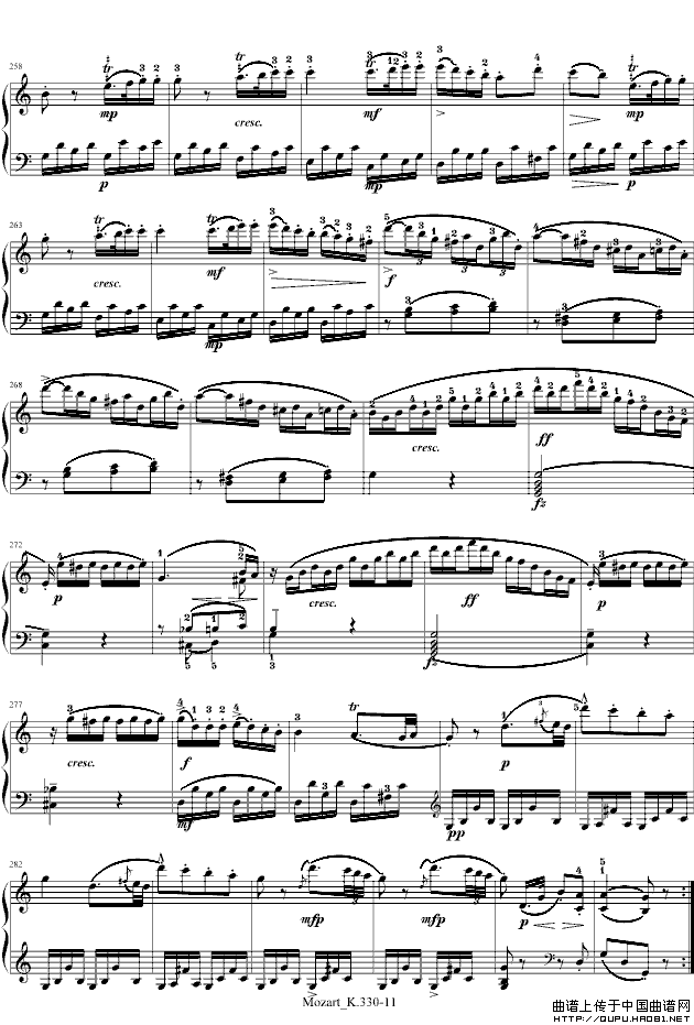 莫扎特C大调第十钢琴奏鸣曲