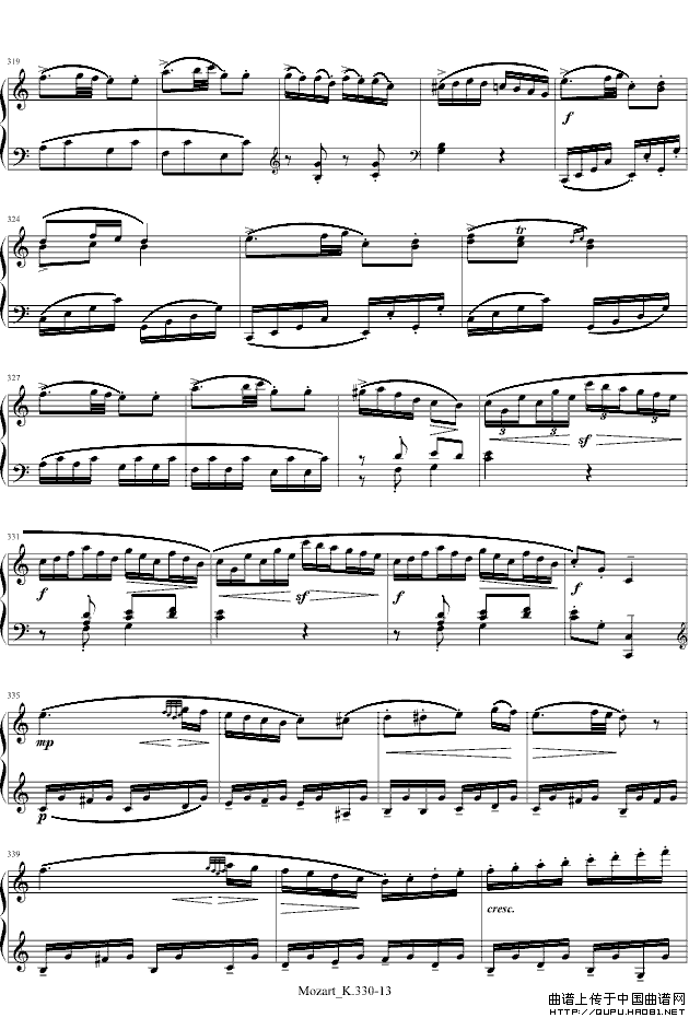 莫扎特C大调第十钢琴奏鸣曲