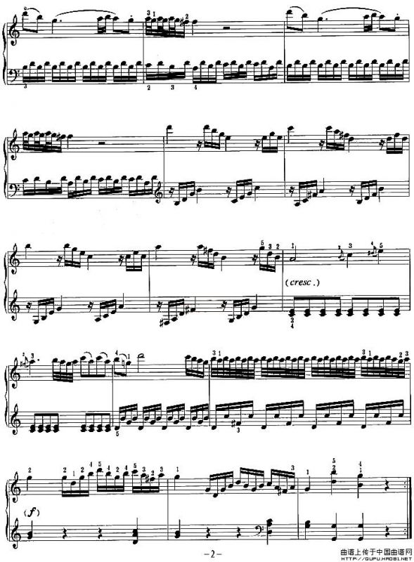 C大调奏鸣曲（第一乐章）（莫扎特作曲版）