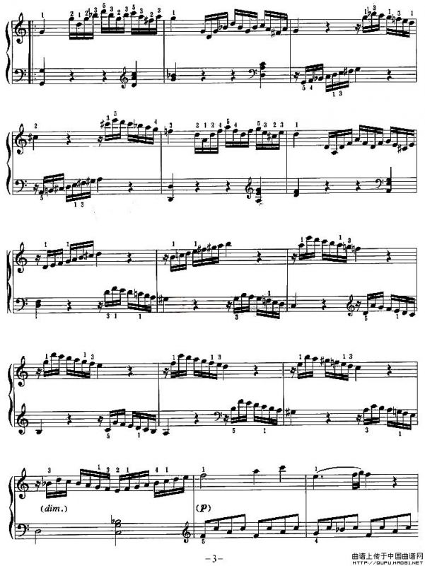 C大调奏鸣曲（第一乐章）（莫扎特作曲版）