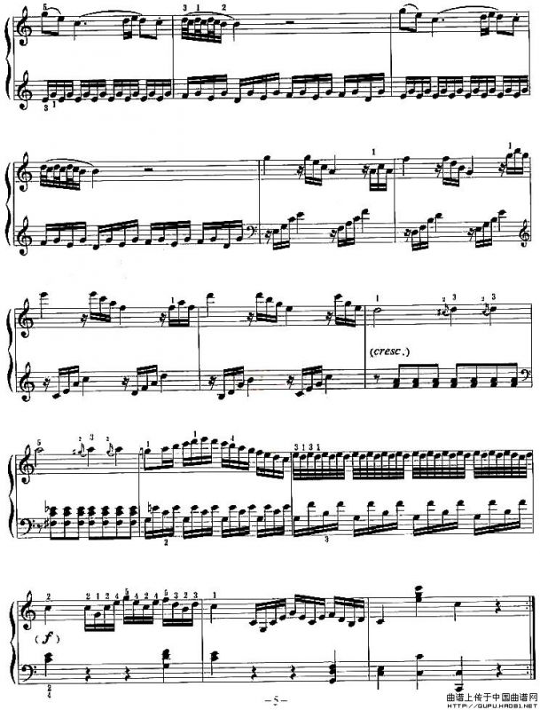 C大调奏鸣曲（第一乐章）（莫扎特作曲版）