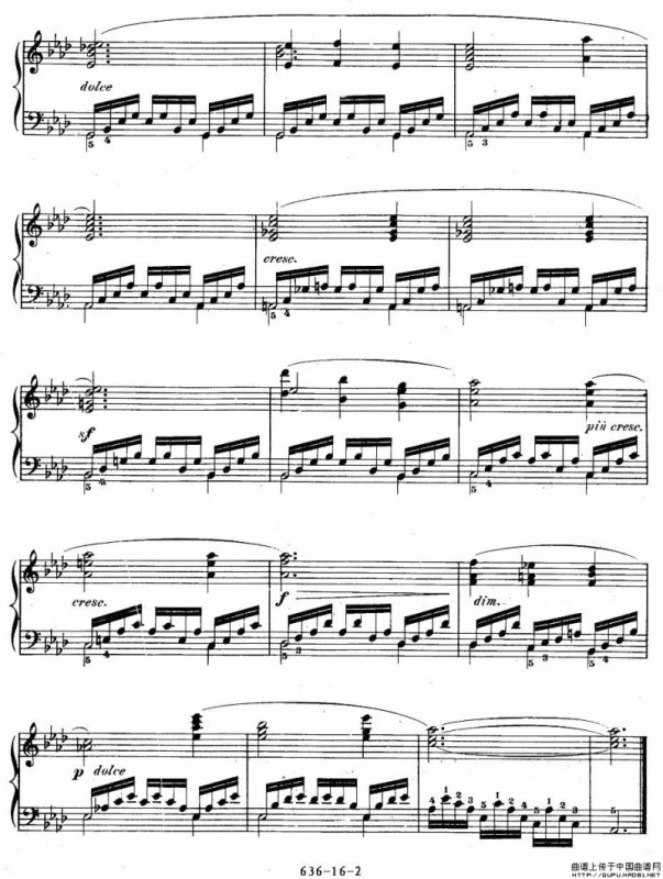 《车尔尼钢琴手指灵巧初步练习曲》OP.636-16