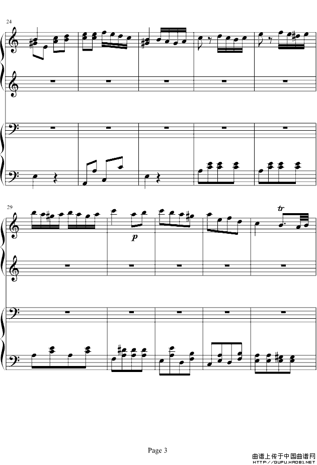 土耳其进行曲（四手联弹、周杰伦李云迪演奏版）