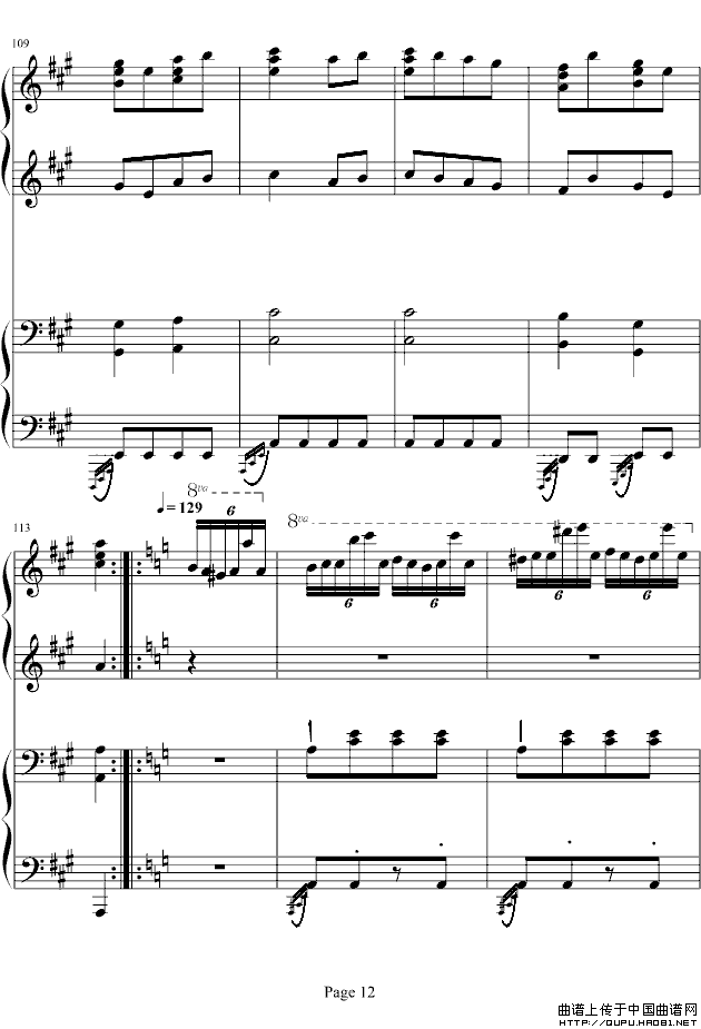 土耳其进行曲（四手联弹、周杰伦李云迪演奏版）