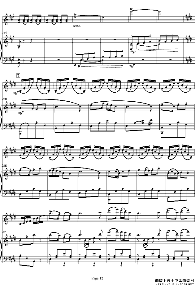 梁山伯与祝英台（小提琴+钢琴）