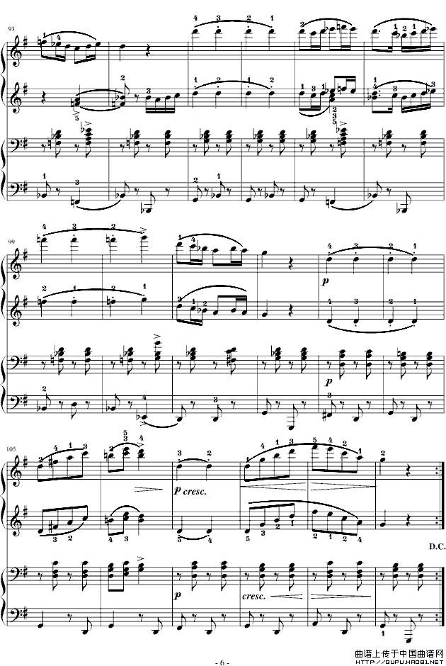 军队进行曲（四手联弹）