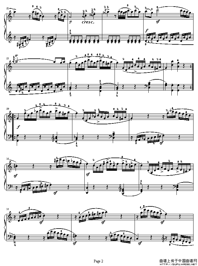 C大调第16钢琴奏鸣曲K.545（第一乐章）