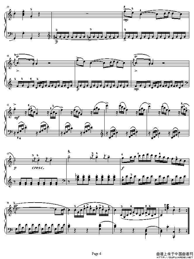 C大调第16钢琴奏鸣曲K.545（第一乐章）