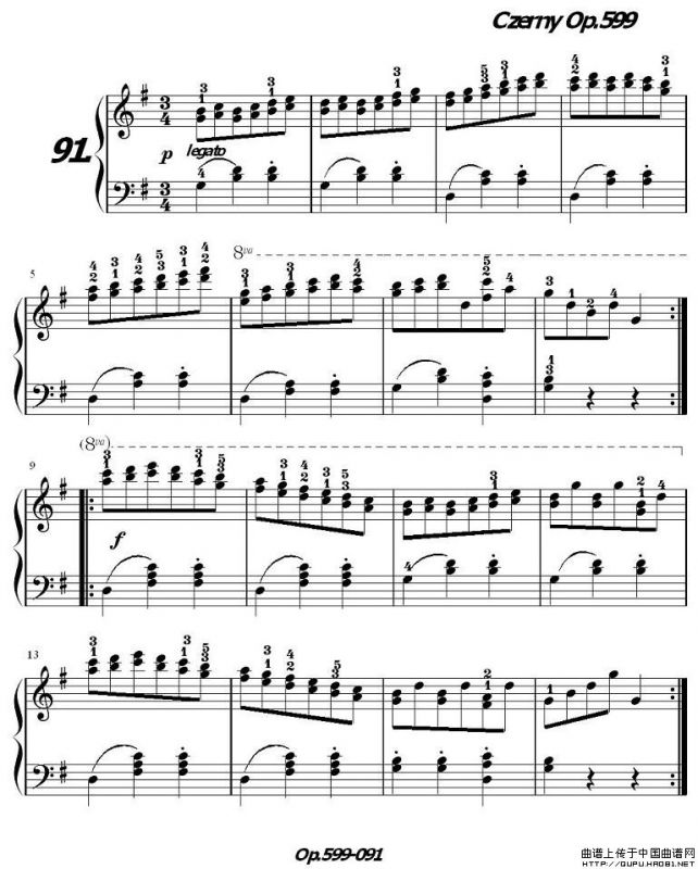 《车尔尼练习曲》OP.599之091-100