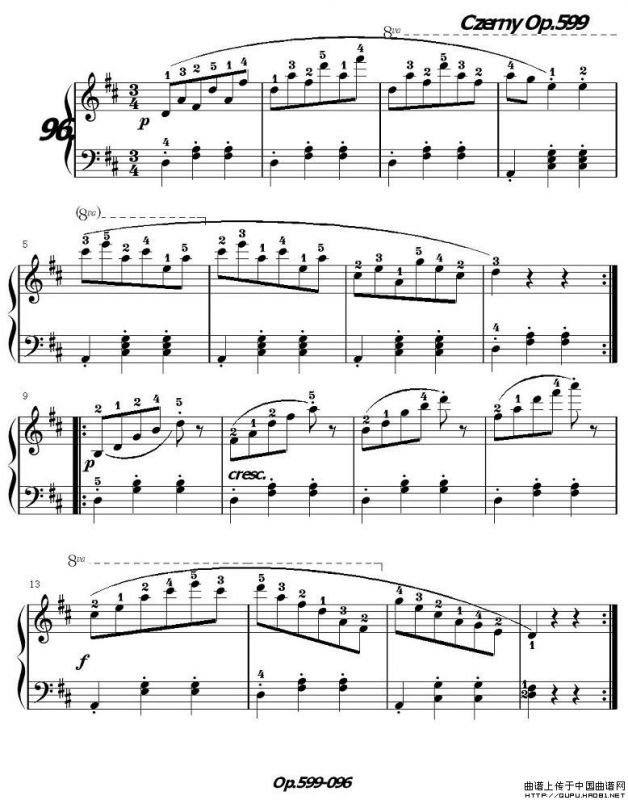 《车尔尼练习曲》OP.599之091-100