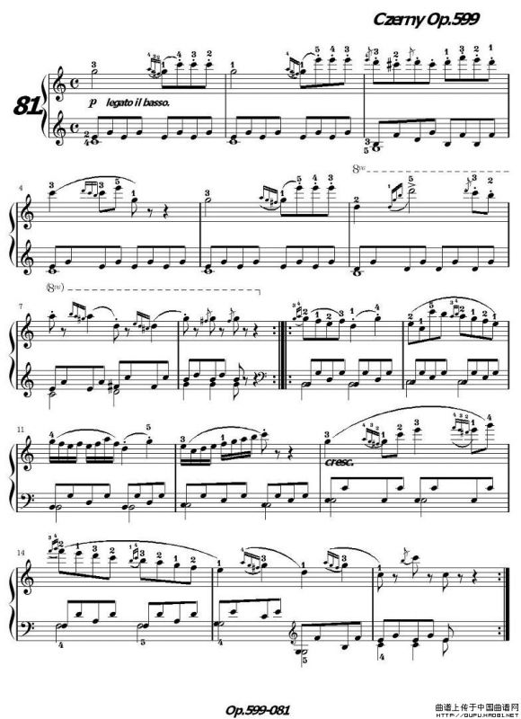 《车尔尼练习曲》OP.599之081-090