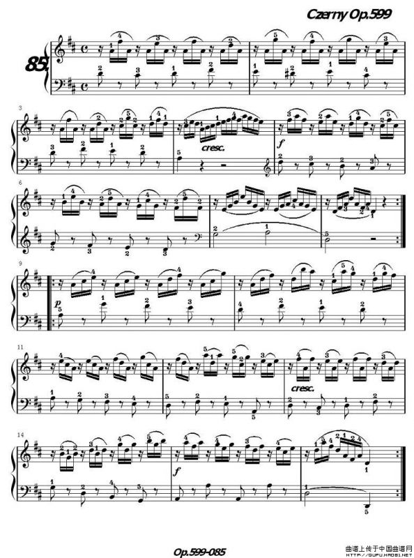 《车尔尼练习曲》OP.599之081-090