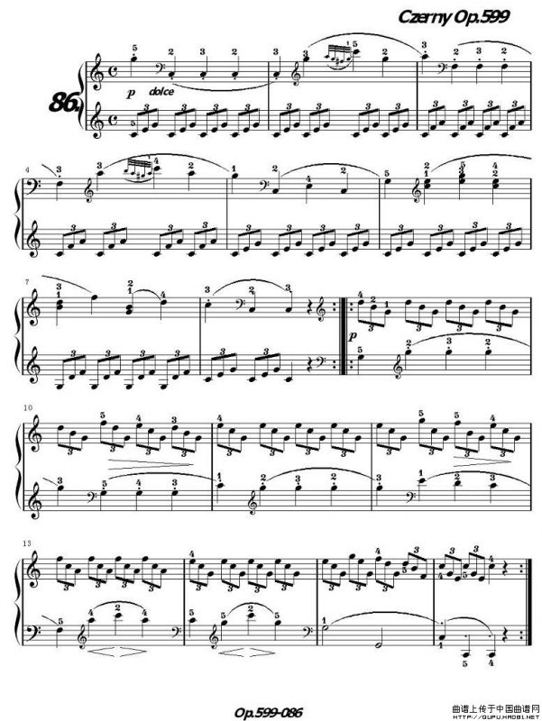 《车尔尼练习曲》OP.599之081-090