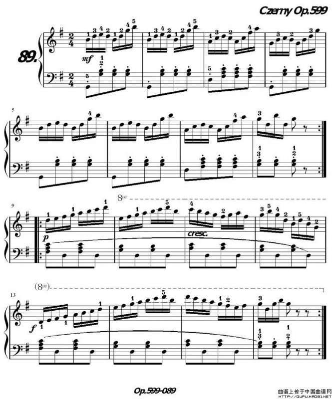 《车尔尼练习曲》OP.599之081-090