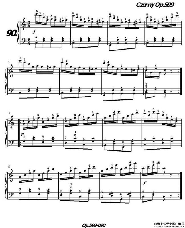 《车尔尼练习曲》OP.599之081-090