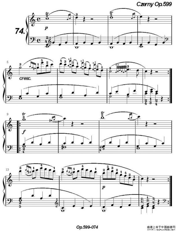 《车尔尼练习曲》OP.599之071-080