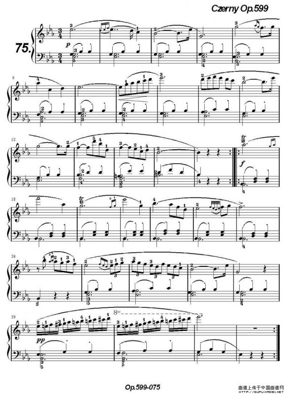 《车尔尼练习曲》OP.599之071-080