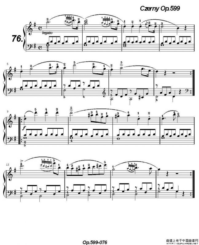 《车尔尼练习曲》OP.599之071-080