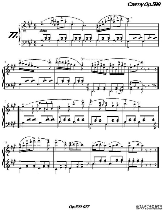 《车尔尼练习曲》OP.599之071-080