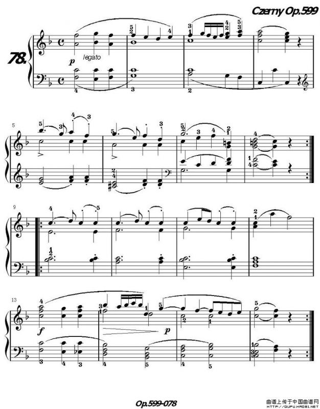 《车尔尼练习曲》OP.599之071-080