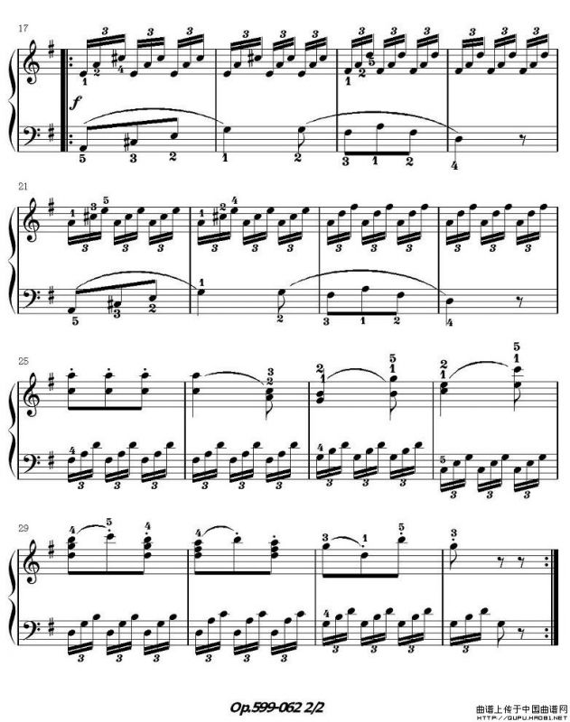 《车尔尼练习曲》OP.599之061-070