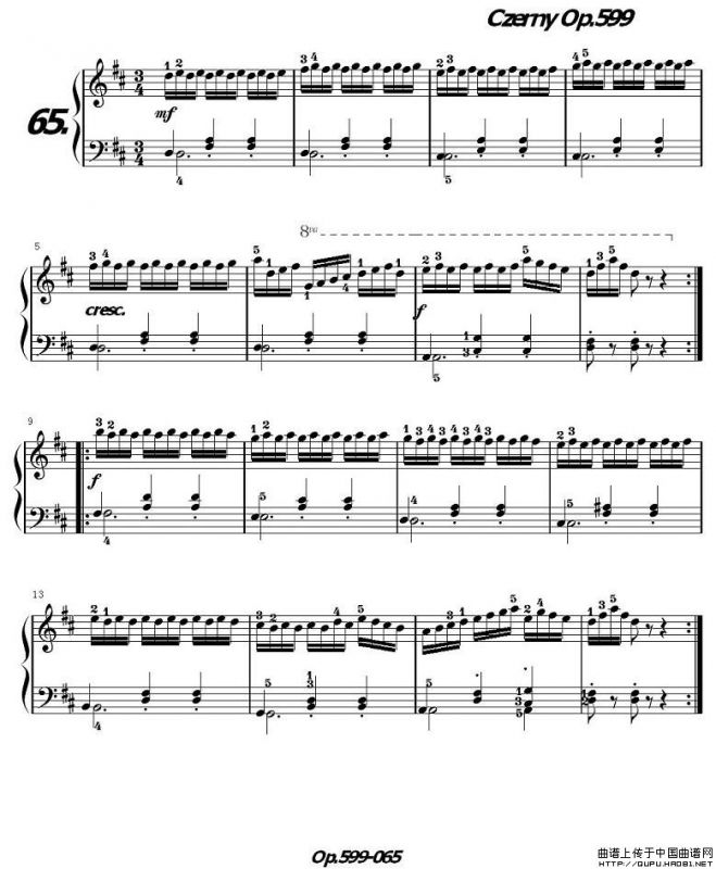 《车尔尼练习曲》OP.599之061-070