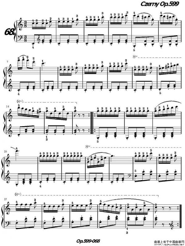 《车尔尼练习曲》OP.599之061-070