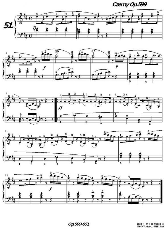 《车尔尼练习曲》OP.599之051-060