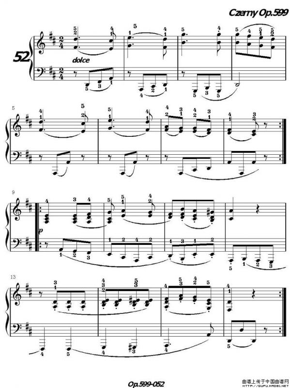 《车尔尼练习曲》OP.599之051-060