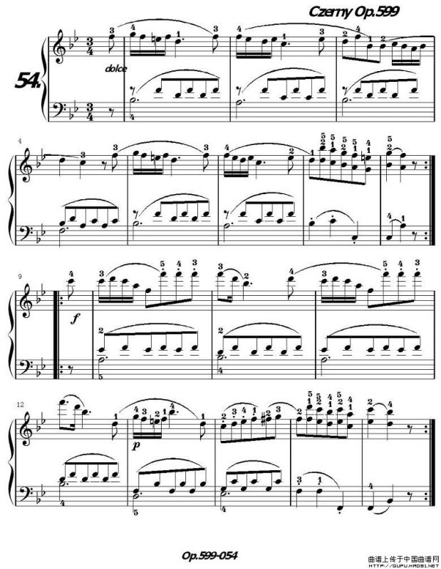 《车尔尼练习曲》OP.599之051-060