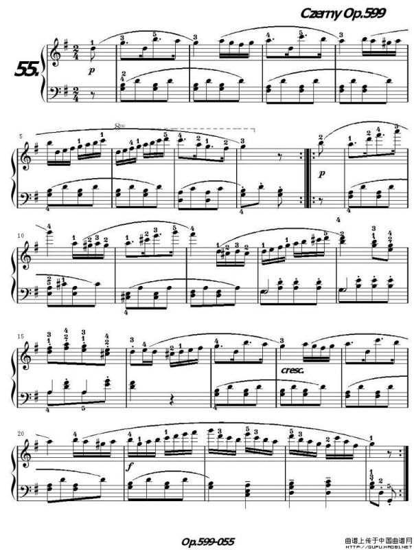 《车尔尼练习曲》OP.599之051-060