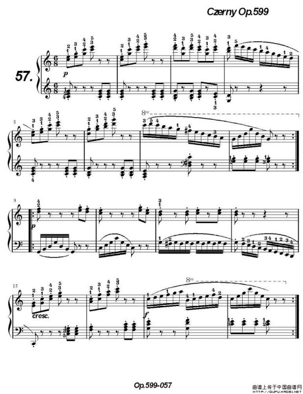 《车尔尼练习曲》OP.599之051-060