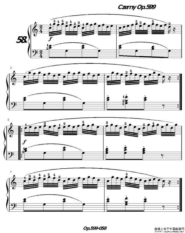 《车尔尼练习曲》OP.599之051-060