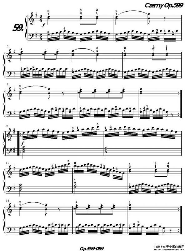 《车尔尼练习曲》OP.599之051-060