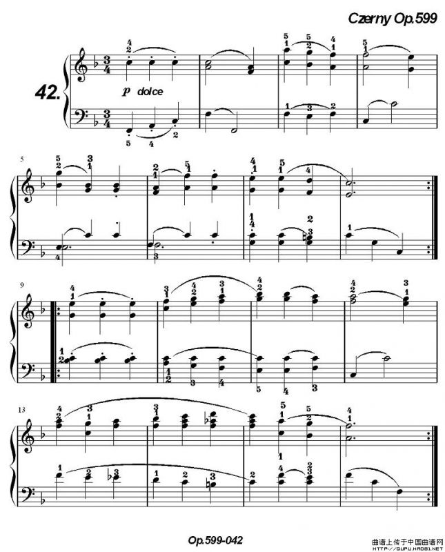 《车尔尼练习曲》OP.599之041-050