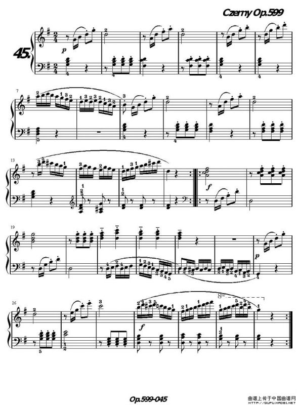 《车尔尼练习曲》OP.599之041-050