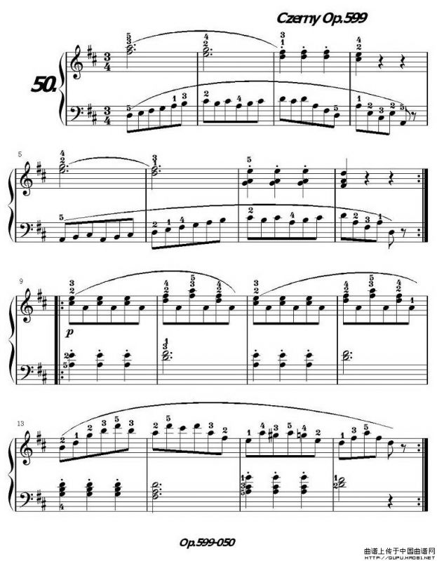 《车尔尼练习曲》OP.599之041-050