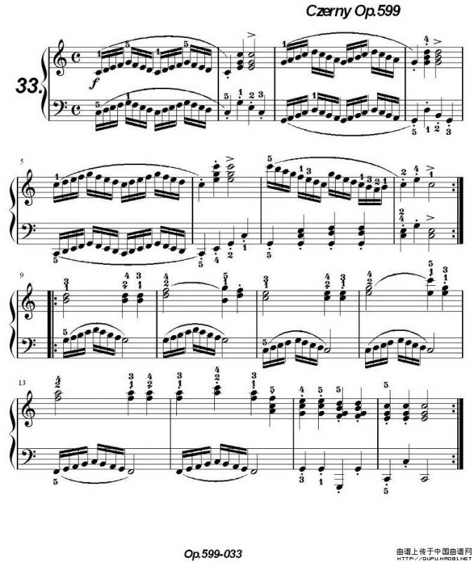 《车尔尼练习曲》OP.599之031-040