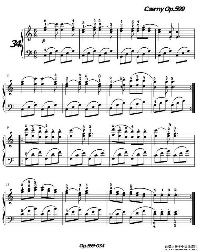 《车尔尼练习曲》OP.599之031-040