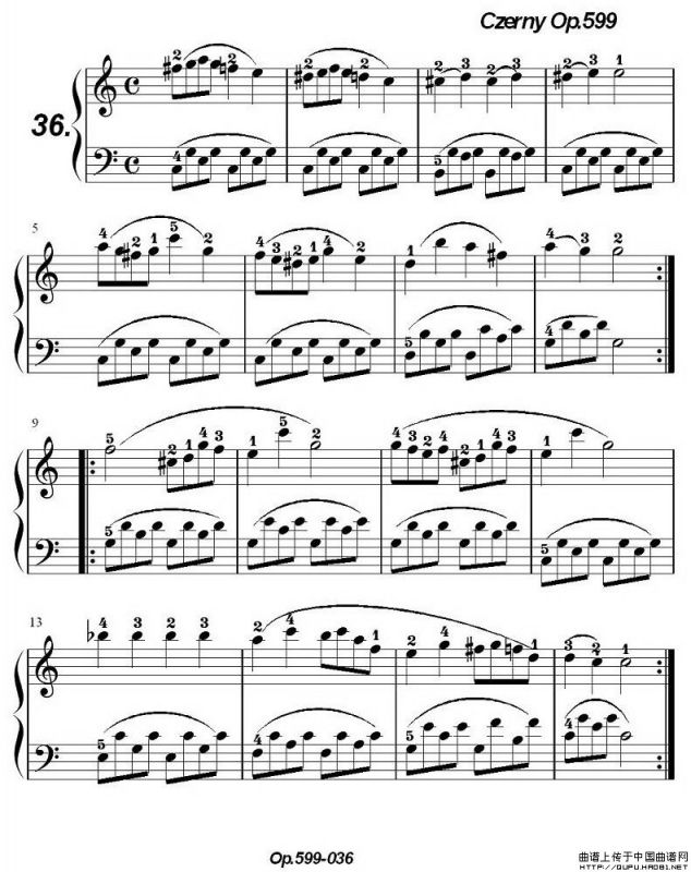 《车尔尼练习曲》OP.599之031-040
