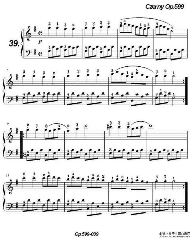 《车尔尼练习曲》OP.599之031-040