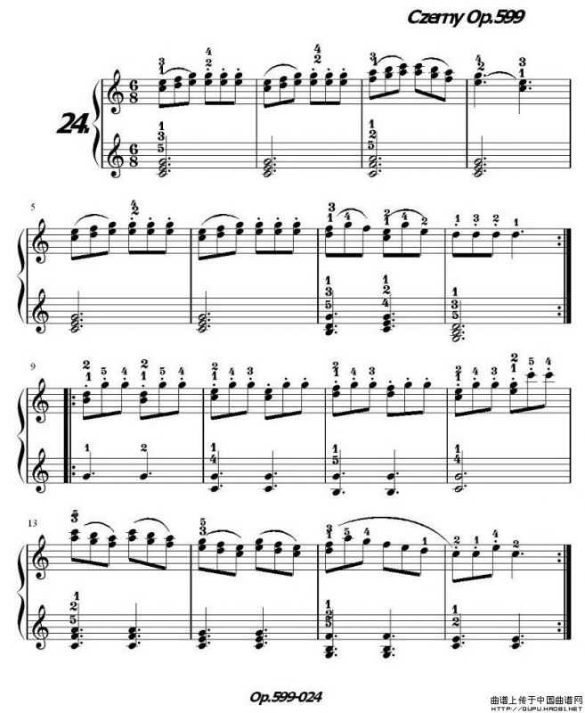 《车尔尼练习曲》OP.599之021-030