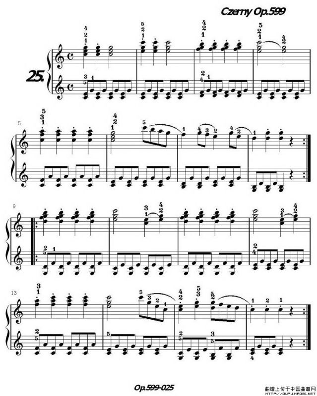 《车尔尼练习曲》OP.599之021-030