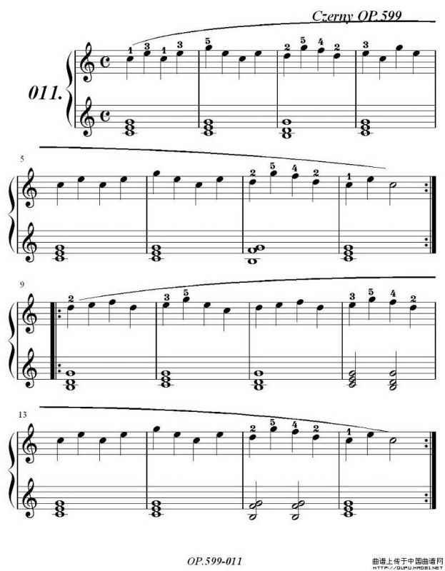 《车尔尼练习曲》OP.599之011-020