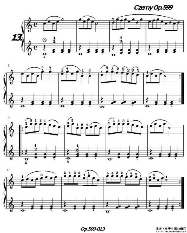 《车尔尼练习曲》OP.599之011-020