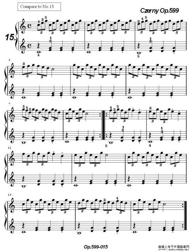 《车尔尼练习曲》OP.599之011-020